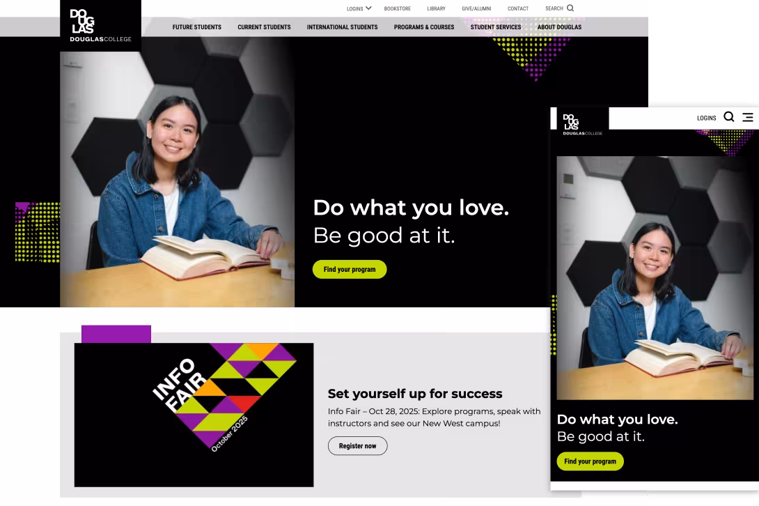 Douglas college homepage